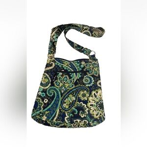 NWOT Vera Bradley Rhythm and Blues Pattern Hipster Crossbody Bag Retired, boho